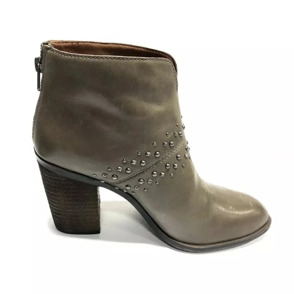Lucky Brand Women’s Sancha Brown Leather Ankle Boots Size 8M